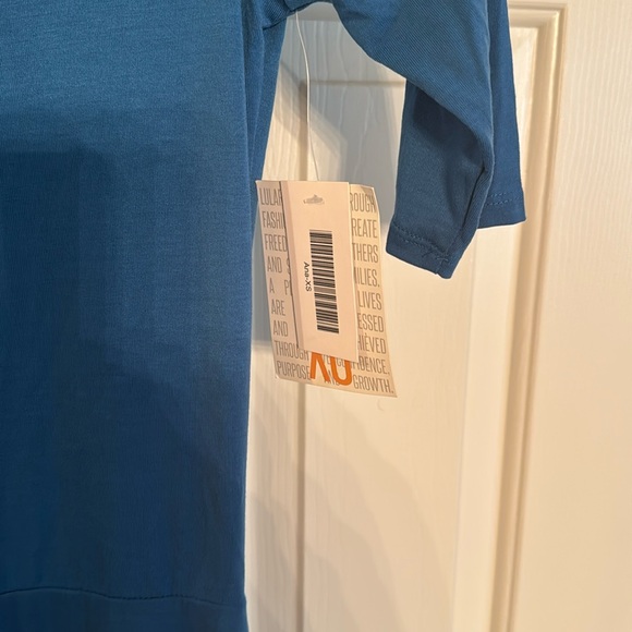 NWT Lularoe Ana XS Blue solid - Picture 4 of 7
